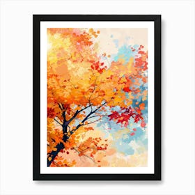 Autumn Tree Painting Art Print