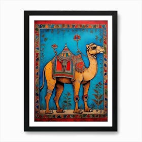 Default Traditional Madhubani Style Painting Of A Camel On A T 0 Art Print