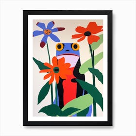 Colourful Kids Animal Art Frog 3 Art Print