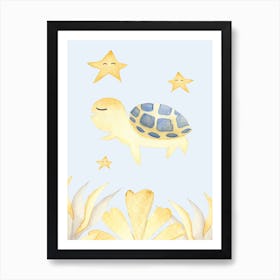 Cute Turtle Art Print