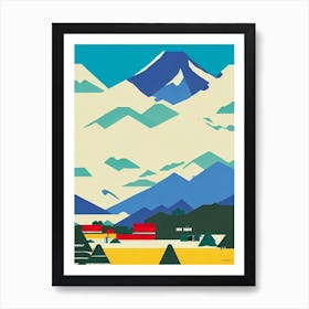 Myoko Kogen, Japan Midcentury Vintage Skiing Poster Art Print