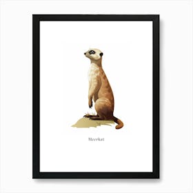 Meerkat Kids Animal Poster Art Print