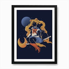 Cosmic Sailor - Cute Geek Anime Gift 1 Art Print