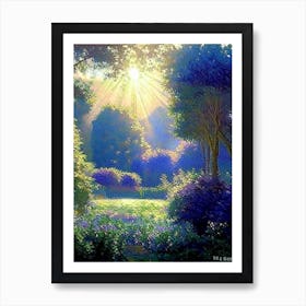 Villa Cimbrone Gardens, Italy Classic Monet Style Painting Art Print