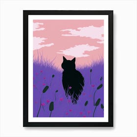A Cat In The Fields Art Print