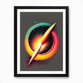 Galaxy 2 Vintage Sketch Space Art Print