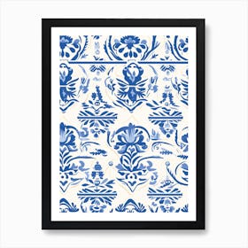 Algarve, Portugal Inspired Travel Pattern 4 Art Print