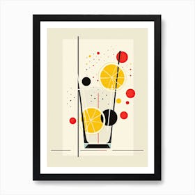 Mid Century Modern Tom Collins Floral Infusion Cocktail 2 Art Print