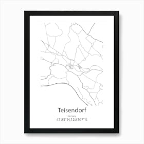 Teisendorf,Germany Minimalist Map Poster