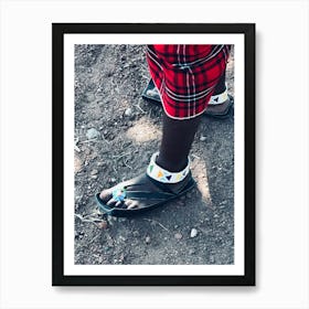 Kenyan Woman Wearing Sandals Art Print