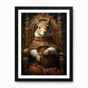 King Squirrel Art Print