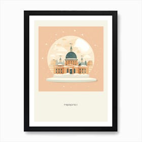 Helsinki Finland Snowglobe Poster Art Print