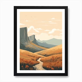 Overland Track Australia 1 Hiking Trail Landscape Art Print