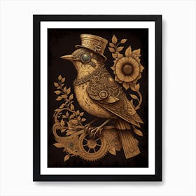 Steampunk Bird 2 Art Print