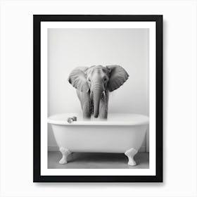 Elephant In The Bath Art Print