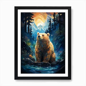 Bear In The Forest 1 Art Print