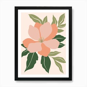 Peach Flower Art Print