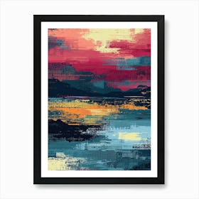 Abstract Painting | Pixel Art Series 3 Art Print