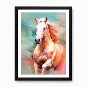 Horse Painting Impasto Art Print