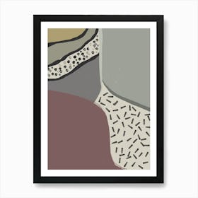 Abstract Painting With Dots Art Print