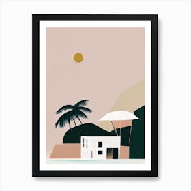 Providencia Island Colombia Simplistic Tropical Destination Art Print