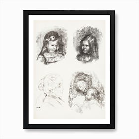 Lithograph Of Claude Renoir, Pierre Auguste Renoir Art Print