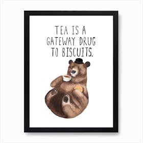 Biscuit Bear Art Print