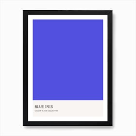 Blue Iris Colour Block Poster Art Print