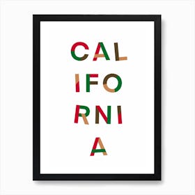 California State Flag Colours Art Print