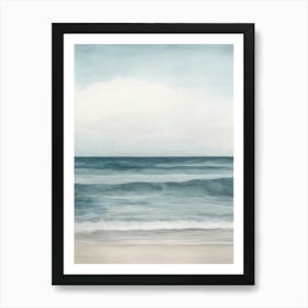 Minimalist Coastal Beach Sea Watercolour 1 Art Print