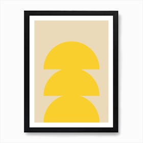 Yellow Burgers Art Print