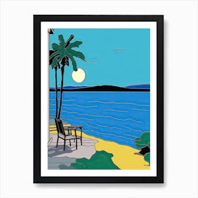 Minimal Design Style Of Phu Quoc, Vietnam 3 Art Print