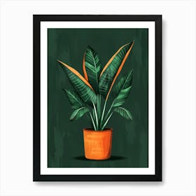 Green Plant In A Pot Art Print