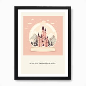 Schloss Neuschwanstein Germany 2 Snowglobe Poster Art Print