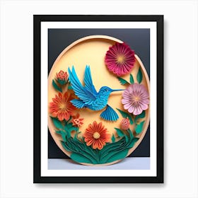 "Paper" Hummingbirds - Reimagined 13 Art Print