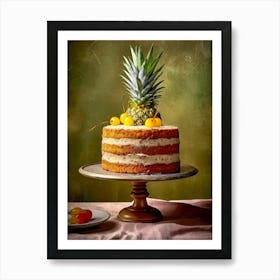 Pineapple Cake sweet food Art Print