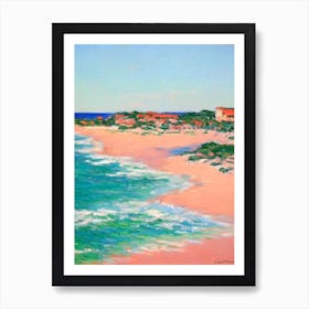 Plage Des Graniers 2 Saint Tropez France Monet Style Art Print