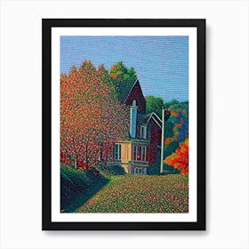 Lee S Summit, City Us  Pointillism Art Print