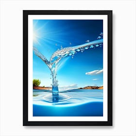 Pouring Water Waterscape Photography 1 Art Print