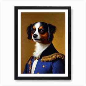 Papillon Renaissance Portrait Oil Painting Art Print