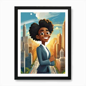 Portrait Of African American Business Woman Art Print