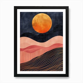 Sunset In The Mountains 5 Art Print