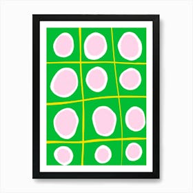 Grid of circles Art Print