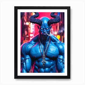 Blue Devil Art Print