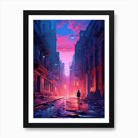 City At Night 13 Art Print