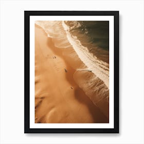 Aerial View Of A Beach In Warm Tones 4 Art Print