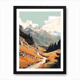 Greenstone And Caples Tracks New Zealand 2 Hiking Trail Landscape Art Print