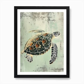 Isolated Sea Turtle 1 Art Print