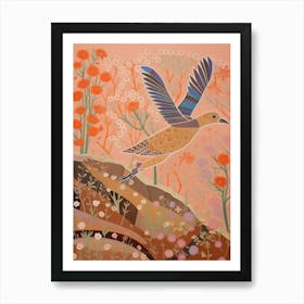 Maximalist Bird Painting Lapwing 3 Art Print