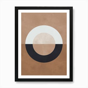 Geometric harmony in brown 4 Art Print